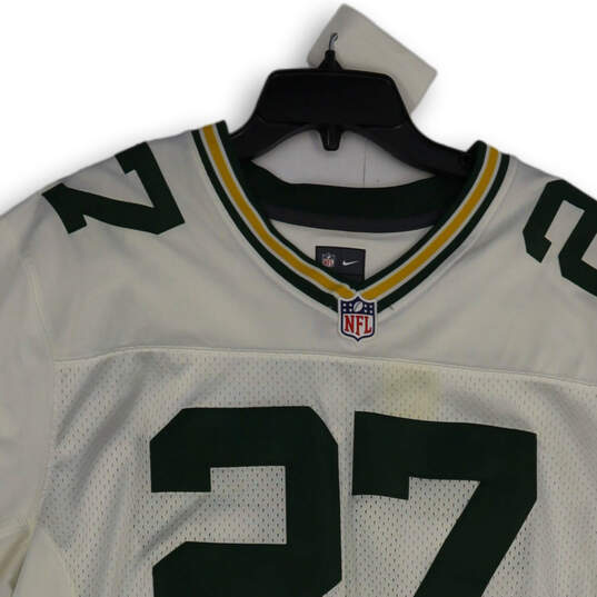 Mens White Green Bay Packers Eddie Lacy #27 Football NFL Jersey Size XL image number 4