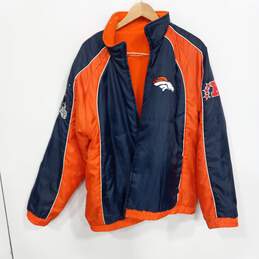 NFL Men's Denver Broncos Reversible Full Zip Jacket Size XL