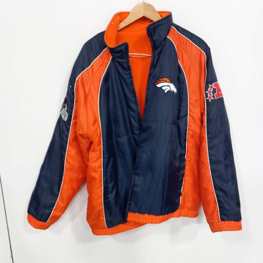 NFL Men's Denver Broncos Reversible Full Zip Jacket Size XL image number 1