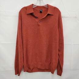 Park's Fifth Avenue MN's 100% Cashmere Burnt Amber Sweater Size L