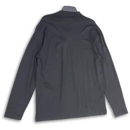 NWT Mens Black Long Sleeve Mock Neck Activewear Golf T-Shirt Size XL alternative image