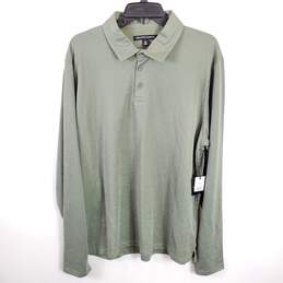 Saks Fifth Avenue Men Olive Green Polo Shirt XL NWT