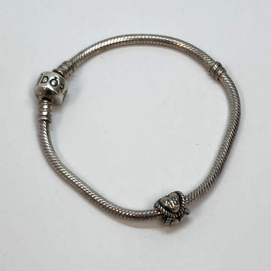 Designer Pandora 925 Sterling Silver Barrel Clasp Snake Chain Bracelet image number 1