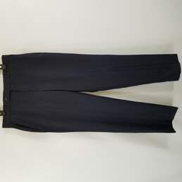 Oscar De La Renta Men Navy Blue Striped Dress Pants 33 x 40 R