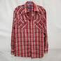 Pendleton Frontier Western Red Plaid Long Sleeve Shirt Size SM image number 1