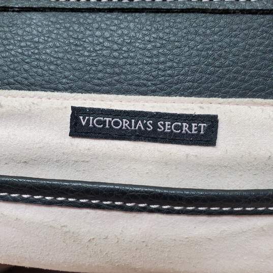 Victoria’s Secret Black Leather Lock Front Large Tote Bag 12"x11.5"x5"+9" Drop image number 7