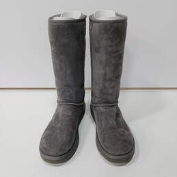 Ugg Grey Suede Classic Tall Sheepskin Boots Size 8