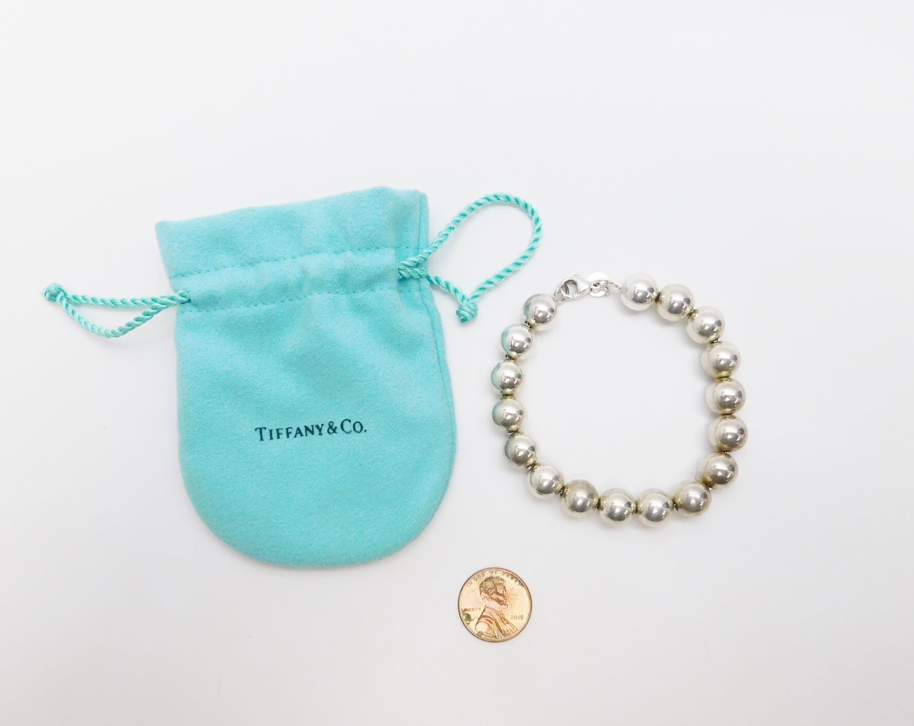 Tiffany HardWear Ball Bracelet in Silver 10mm Beads - 8.5