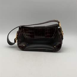 Womens Brown Leather Animal Print Inner Pocket Shoulder Bag Purse alternative image