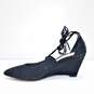 Women's Schutz Suede Lace Up Pointed Toe Wedges, Size 9.5 image number 2