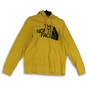 Mens Yellow Graphic Print Drawstring Long Sleeve Pullover Hoodie Size M image number 1