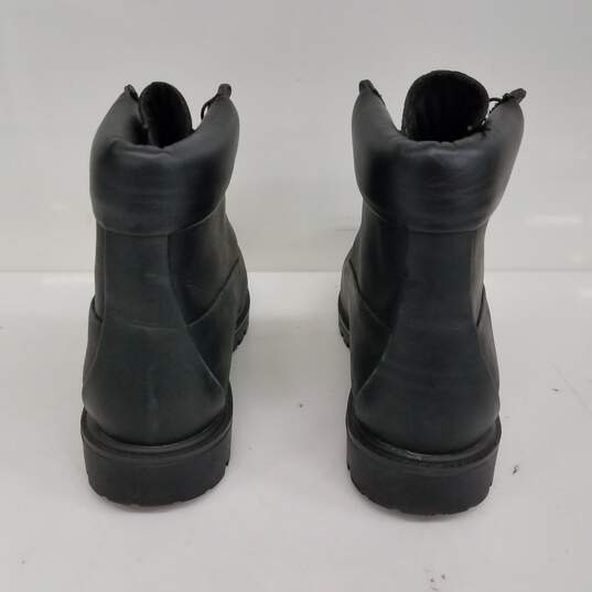 Timberland Black Leather Boots Size 11M image number 4