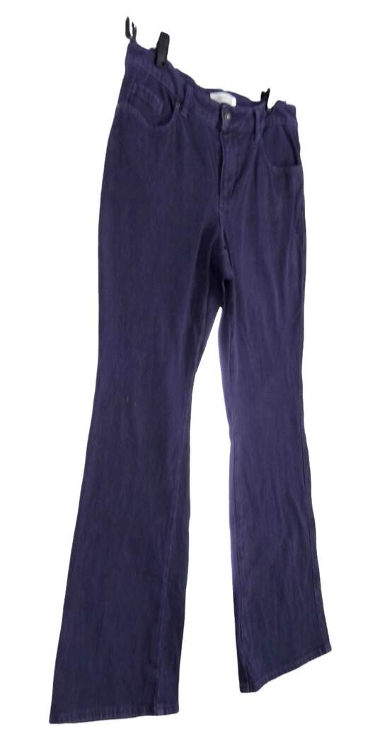 Women's Blue Dark Wash Casual Denim Bootcut Jeans Petite Size P8 image number 2