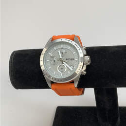 Designer Fossil CH2595 Silver Round Dial Chronograph Analog Wristwatch