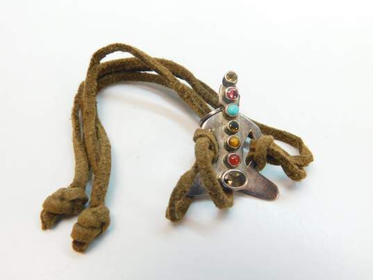 Artisan 925 Amethyst Necklace & Smoky Quartz Citrine Chakra Charm Bracelet image number 3