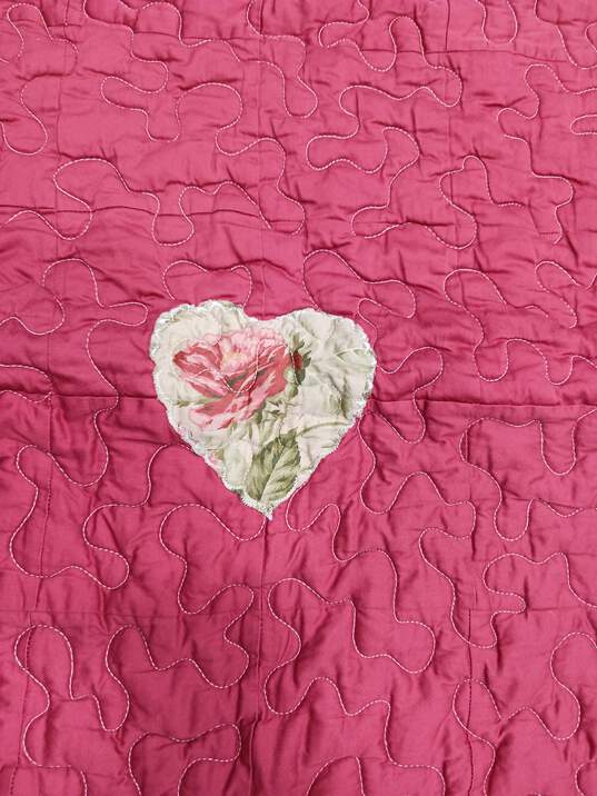 46 x 55 Inch Handmade Heart Quilt Blanket image number 3
