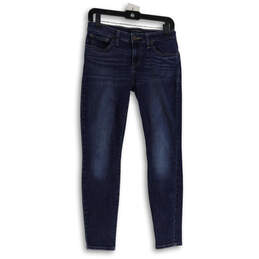 Womens Blue Denim Medium Wash 5-Pocket Design Skinny Jeans Size 4/27 Reg