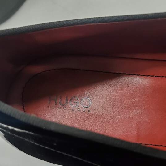 Hugo Boss Black Patent Leather Monk Strap Dress Shoes Men's Size 10 image number 6