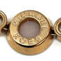 Designer Michael Kors Gold-Tone Crystal Cut Stone Slide Chain Bracelet image number 5