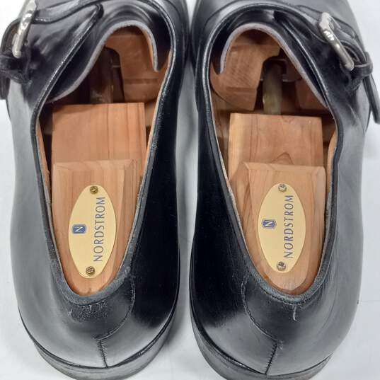 Ferragamo Men's Black Leather Dress Shoes Size 10 w/Inserts image number 6