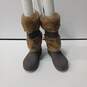 Crocs Brown Tall Boots With Faux Fur Size W9 image number 1