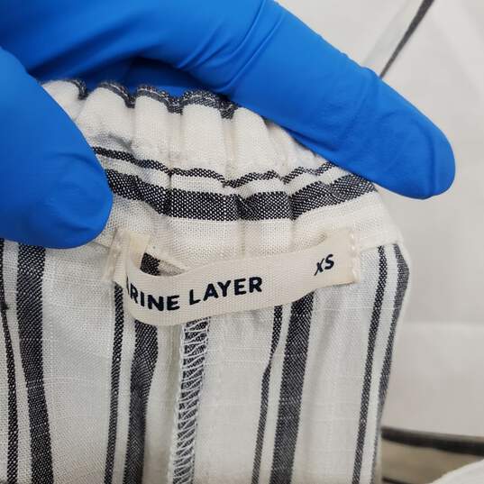 Marine Layer White & Gray Sleeveless Jumpsuit WM Size XS image number 3