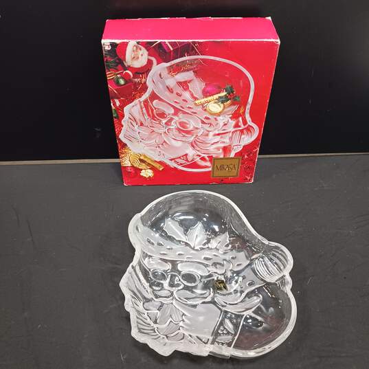 Mikasa Vintage Santa Shaped Candy Dish Serving Plate IOB image number 1