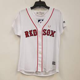 NWT Mens White Red Boston Red Sox Mookie Betts #50 Baseball-MLB Jersey Sz L