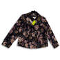NWT Womens Multicolor Floral Notch Lapel Button Front Jacket Size P/XL image number 1