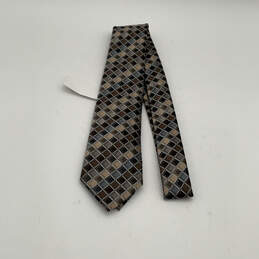 NWT Mens Multicolor Geometric Print Four In Hand Designer Necktie
