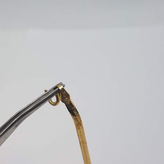 14k Gold Herringbone Necklace Damage Scrap 4.8g image number 8