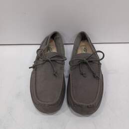 Ugg Men's Shearling-Lined Gray Suede Driving Moccasins Size 9
