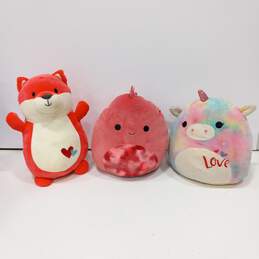 3PC Squishmallows Bundle of Assorted Sized Stuffed Plushies