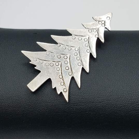 Mexico TV-420 Sterling Silver Detailed Christmas Tree Pendant/Brooch 12.3g image number 2