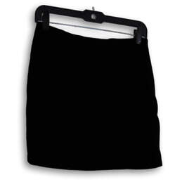 Womens Black Stretch Flat Front Pull-On Short Straight & Pencil Skirt Sz XS alternative image