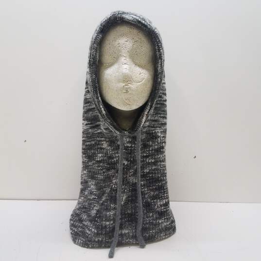 Free People Grey Knitted Hood Scarf image number 3