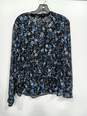 Tommy Hilfiger Black And Blue Floral Blouse Size XL NWT image number 2