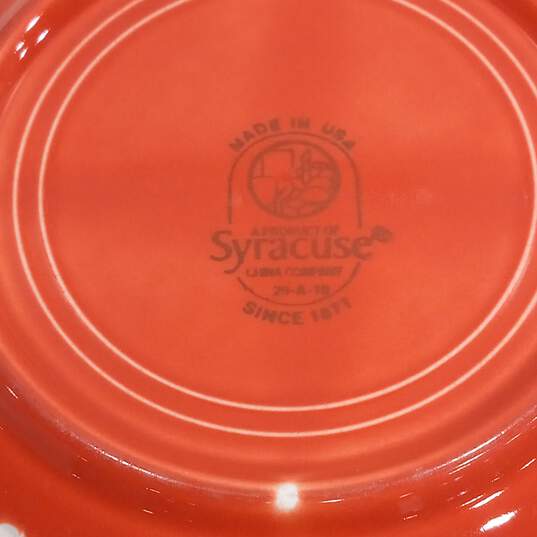 Bundle of 6 Syracuse Orange Ceramic Plate Set image number 4
