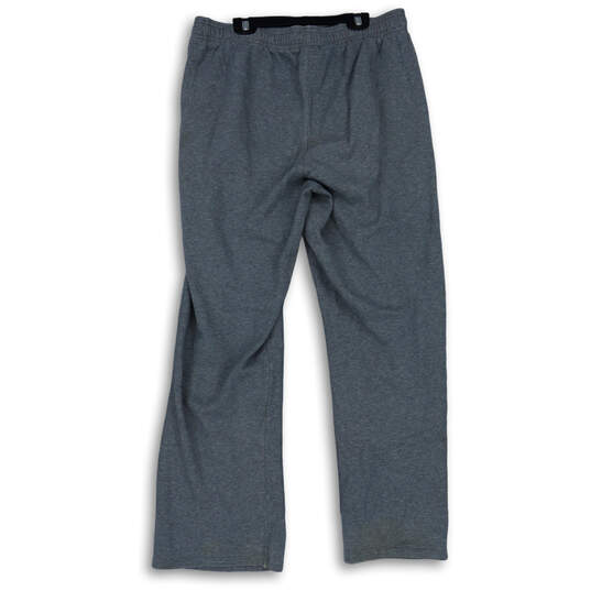 Mens Gray Elastic Waist Pockets Stretch Straight Leg Sweatpants Size Large image number 2