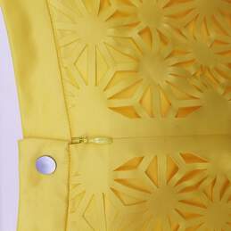 Paskal Yellow Eyelet A-Line Mid Length Lined Skirt  WM M alternative image