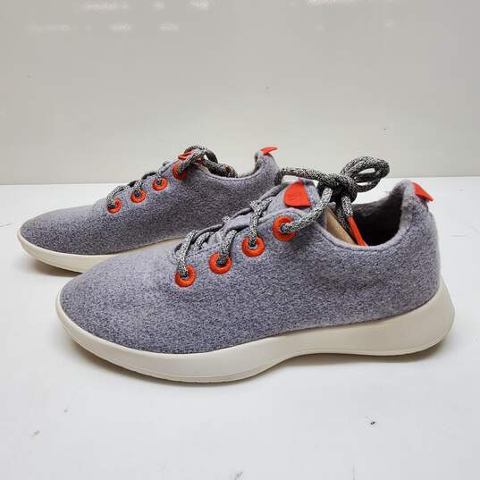 Allbirds Gray Merino Wool Lace Up Running Sneakers Size 8 image number 1
