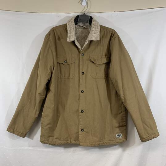 Men's Tan VANS Fleece-Lined Jacket, Sz. L image number 1