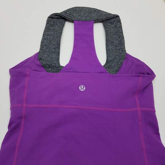 Lululemon purple and gray active tank top women's small image number 4