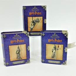 Hallmark Keepsake Harry Potter Pewter Ornaments Dumbledore Harry Hermione IOB