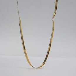 14k Gold Herringbone Necklace Damage Scrap 4.8g