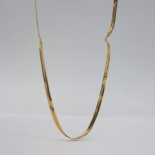 14k Gold Herringbone Necklace Damage Scrap 4.8g image number 1