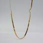 14k Gold Herringbone Necklace Damage Scrap 4.8g image number 1