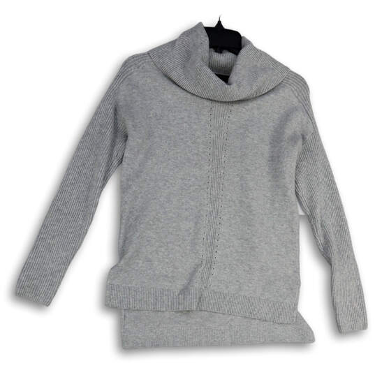 Womens Gray Regular Fit Long Sleeve Turtleneck Pullover Sweater Size XS image number 1