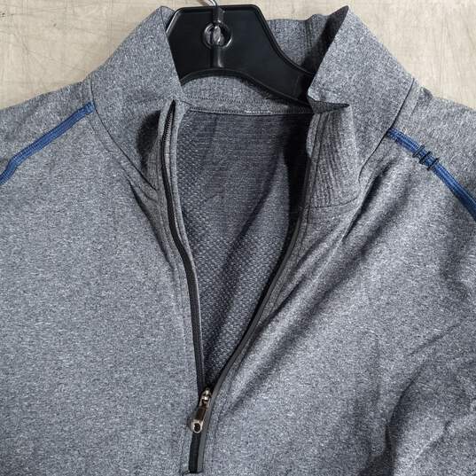 Men's Grey & Blue Activewear Sweatshirt Size Medium image number 3
