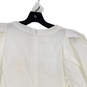 NWT Womens White 3/4 Sleeve Round Neck Blouse Top Size Medium image number 4